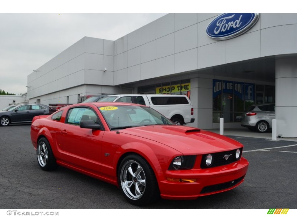 2007 Mustang GT Premium Coupe - Torch Red / Medium Parchment photo #1