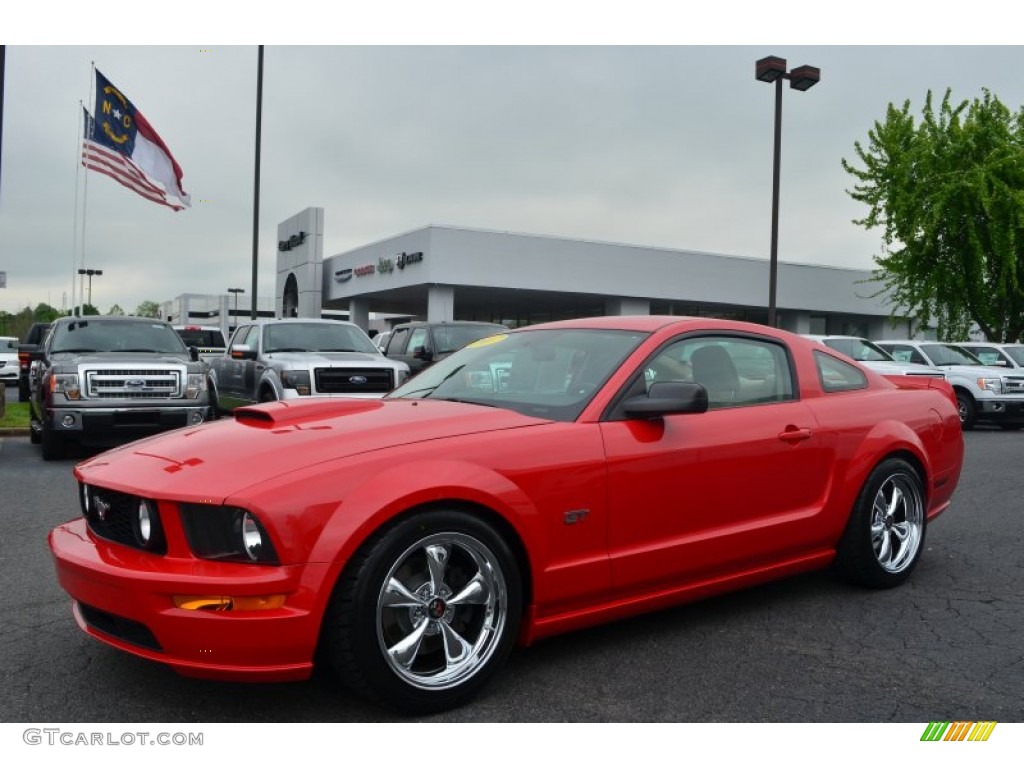 2007 Mustang GT Premium Coupe - Torch Red / Medium Parchment photo #6