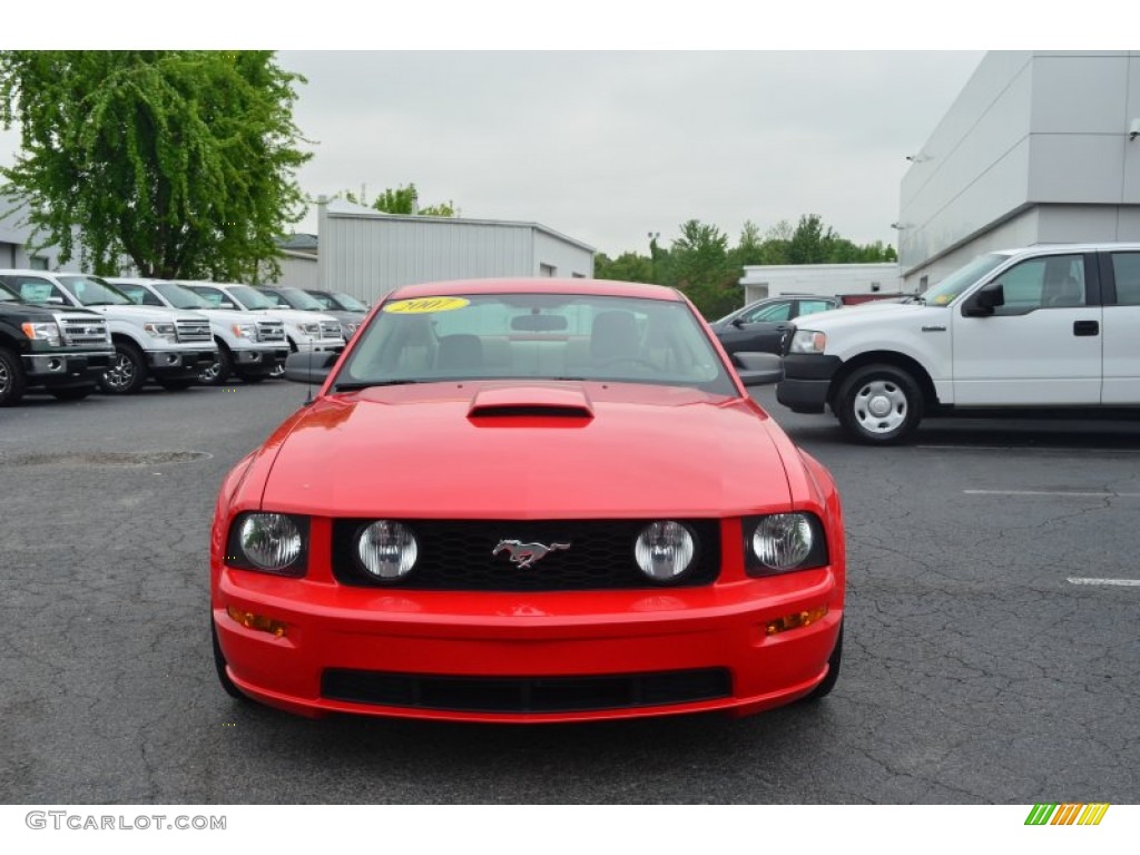 2007 Mustang GT Premium Coupe - Torch Red / Medium Parchment photo #7