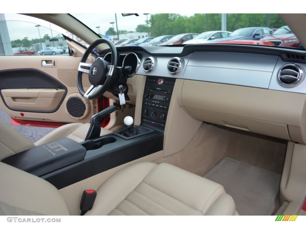 2007 Mustang GT Premium Coupe - Torch Red / Medium Parchment photo #14