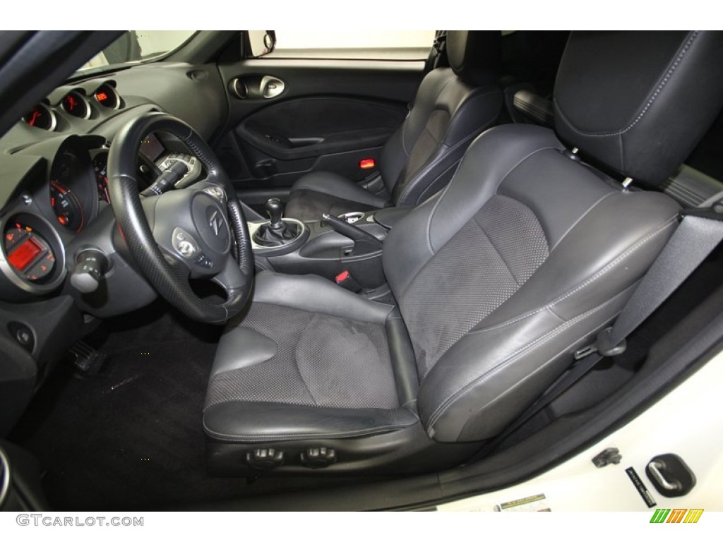 Black Leather Interior 2009 Nissan 370Z Sport Touring Coupe Photo #80460277