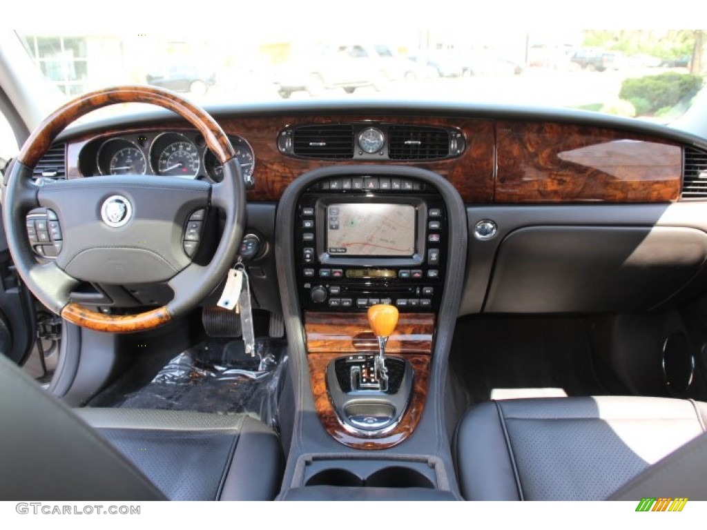 2008 Jaguar XJ XJ8 L Charcoal Dashboard Photo #80460311