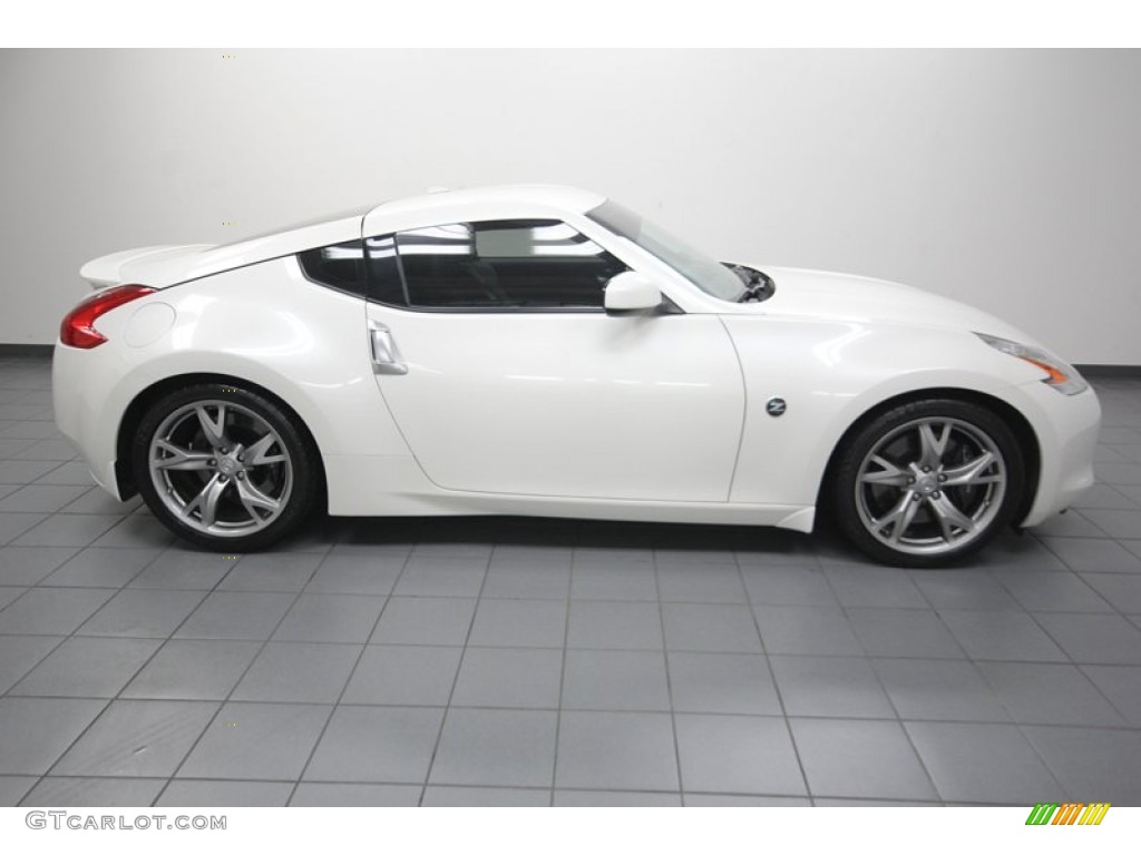 Pearl White 2009 Nissan 370Z Sport Touring Coupe Exterior Photo #80460389