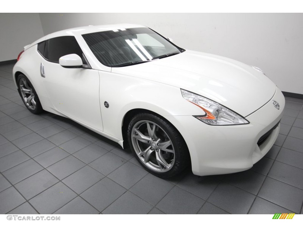 Pearl White 2009 Nissan 370Z Sport Touring Coupe Exterior Photo #80460413