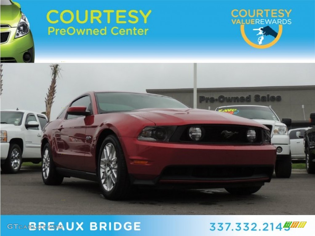 2012 Mustang GT Coupe - Red Candy Metallic / Charcoal Black/Cashmere photo #1