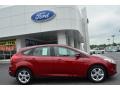 2013 Ruby Red Ford Focus SE Hatchback  photo #2