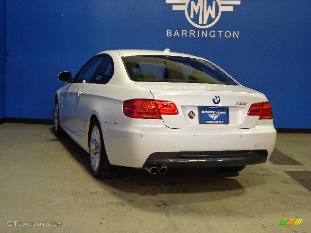 2012 3 Series 328i xDrive Coupe - Mineral White Metallic / Black photo #8