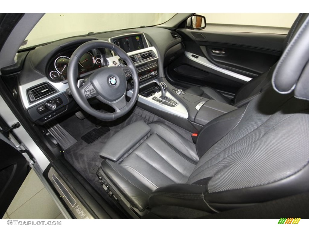 Black Nappa Leather Interior 2012 BMW 6 Series 650i Coupe Photo #80464420