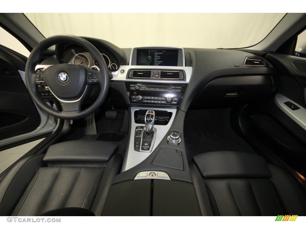 2012 BMW 6 Series 650i Coupe Black Nappa Leather Dashboard Photo #80464439
