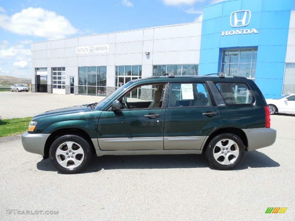 2004 Forester 2.5 XS - Woodland Green Pearl / Beige photo #2