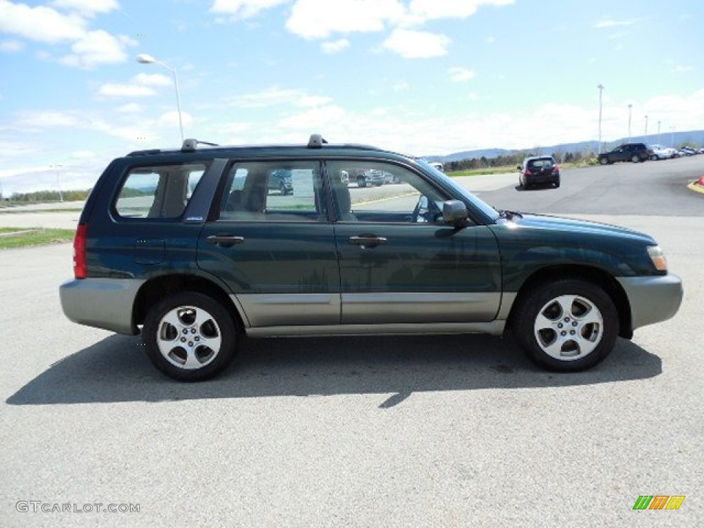 2004 Forester 2.5 XS - Woodland Green Pearl / Beige photo #4
