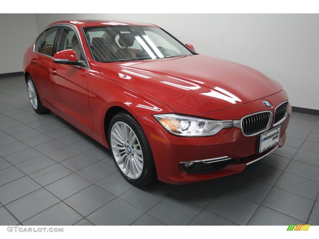 2012 3 Series 328i Sedan - Melbourne Red Metallic / Saddle Brown photo #1