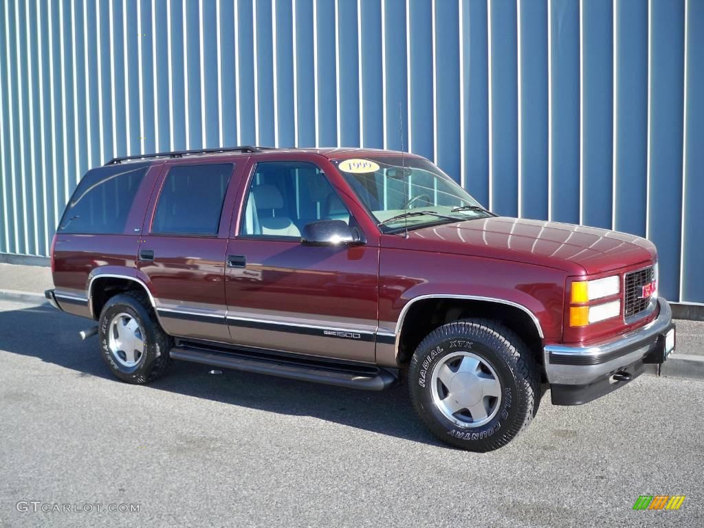 1999 Yukon SLT 4x4 - Dark Toreador Red Metallic / Neutral photo #1