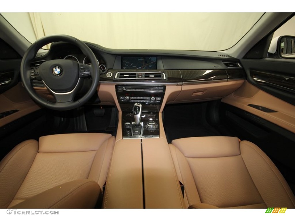 2012 BMW 7 Series 750Li Sedan Saddle/Black Dashboard Photo #80465957