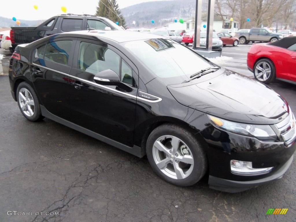 2012 Volt Hatchback - Black / Jet Black/Green/Dark Accents photo #1