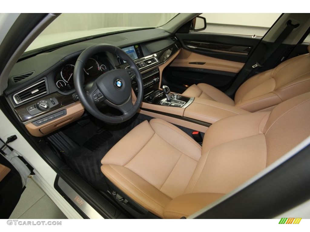 Saddle/Black Interior 2012 BMW 7 Series 750Li Sedan Photo #80466110