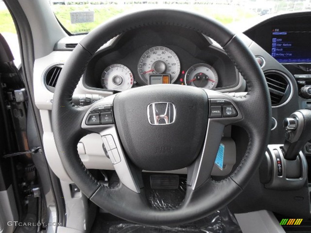 2013 Honda Pilot EX-L 4WD Gray Steering Wheel Photo #80467091