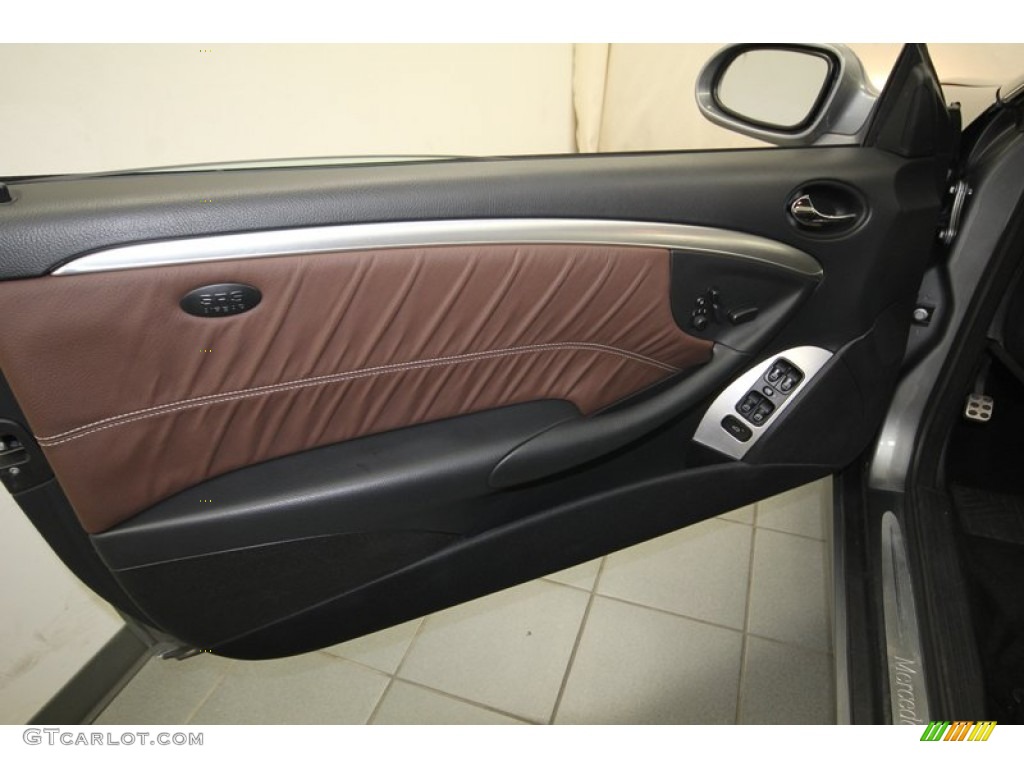 2009 Mercedes-Benz CLK 350 Grand Edition Coupe Tobacco Brown Door Panel Photo #80468925