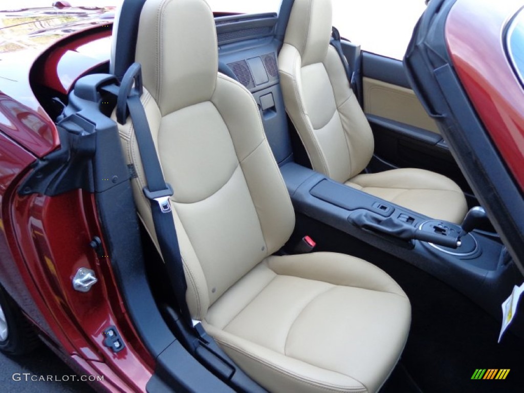 Dune Beige Interior 2012 Mazda MX-5 Miata Grand Touring Hard Top Roadster Photo #80469218