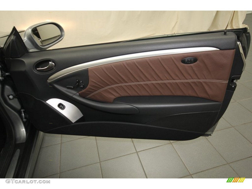 2009 Mercedes-Benz CLK 350 Grand Edition Coupe Tobacco Brown Door Panel Photo #80469272