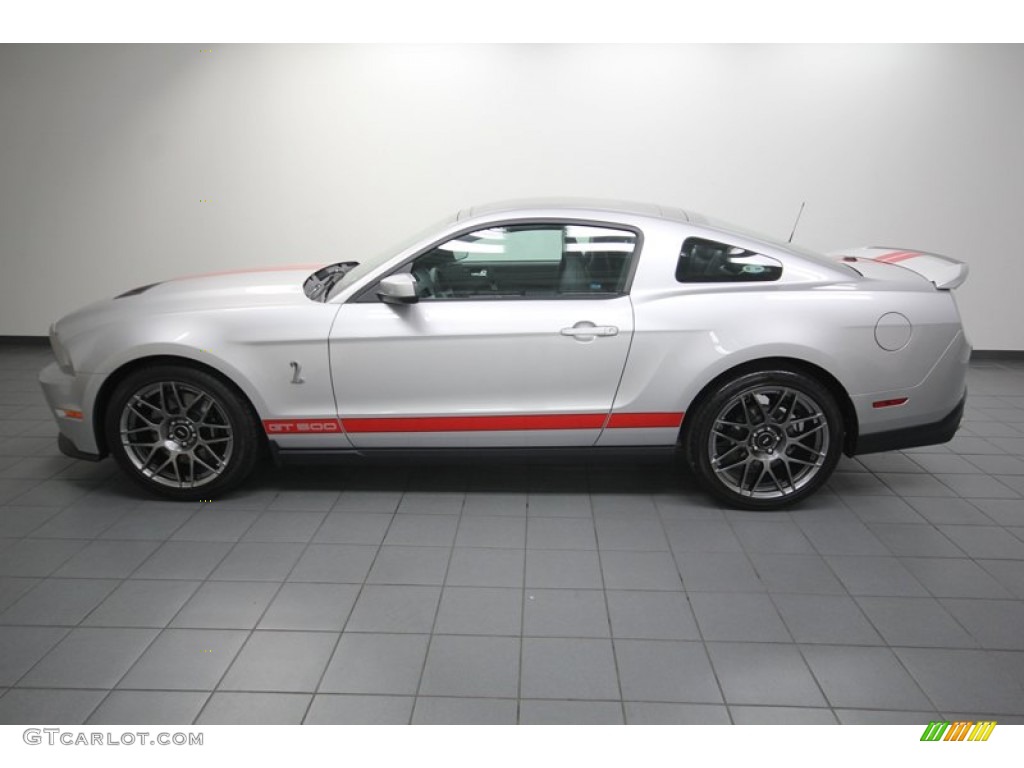 Ingot Silver Metallic 2012 Ford Mustang Shelby GT500 SVT Performance Package Coupe Exterior Photo #80469445