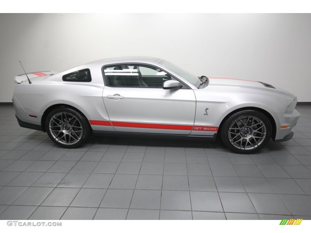 Ingot Silver Metallic 2012 Ford Mustang Shelby GT500 SVT Performance Package Coupe Exterior Photo #80469533