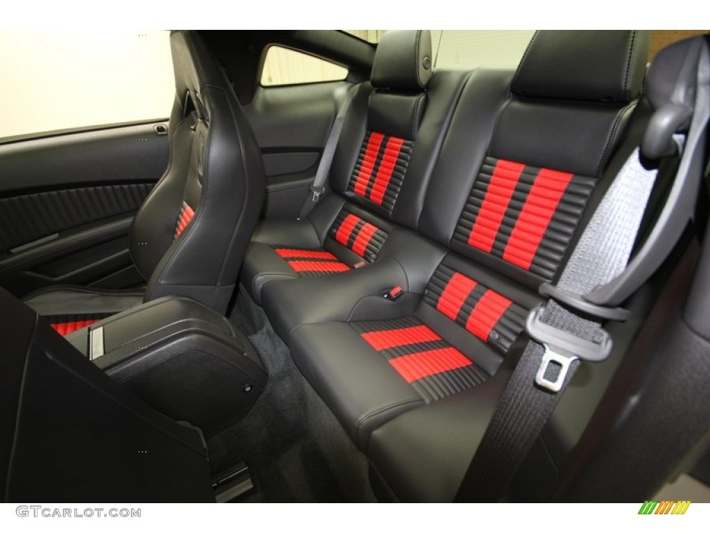 Charcoal Black/Red Recaro Sport Seats Interior 2012 Ford Mustang Shelby GT500 SVT Performance Package Coupe Photo #80469680