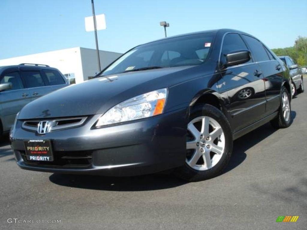 2005 Accord EX-L V6 Sedan - Graphite Pearl / Black photo #1