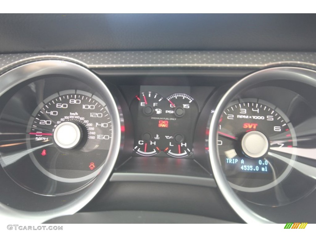 2012 Ford Mustang Shelby GT500 SVT Performance Package Coupe Gauges Photo #80470325