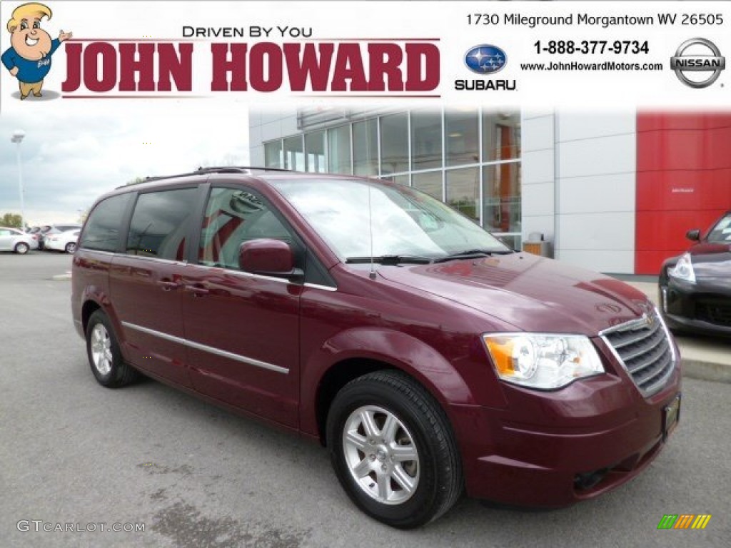 2009 Town & Country Touring - Deep Crimson Crystal Pearl / Medium Slate Gray/Light Shale photo #1