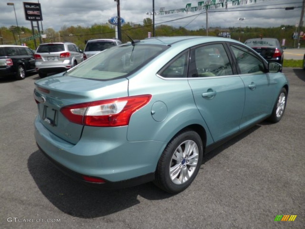 2012 Focus SEL Sedan - Frosted Glass Metallic / Stone photo #7