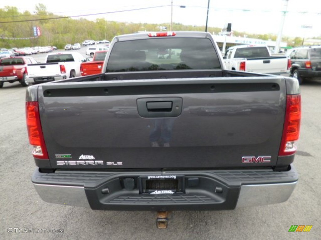 2010 Sierra 1500 SLE Crew Cab 4x4 - Storm Gray Metallic / Ebony photo #6