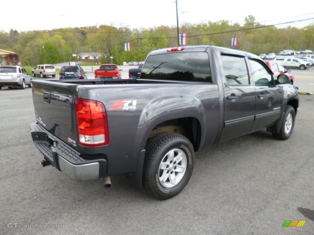 2010 Sierra 1500 SLE Crew Cab 4x4 - Storm Gray Metallic / Ebony photo #7