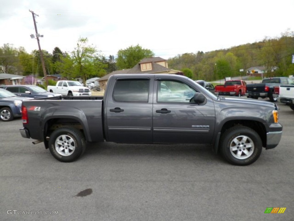 2010 Sierra 1500 SLE Crew Cab 4x4 - Storm Gray Metallic / Ebony photo #8