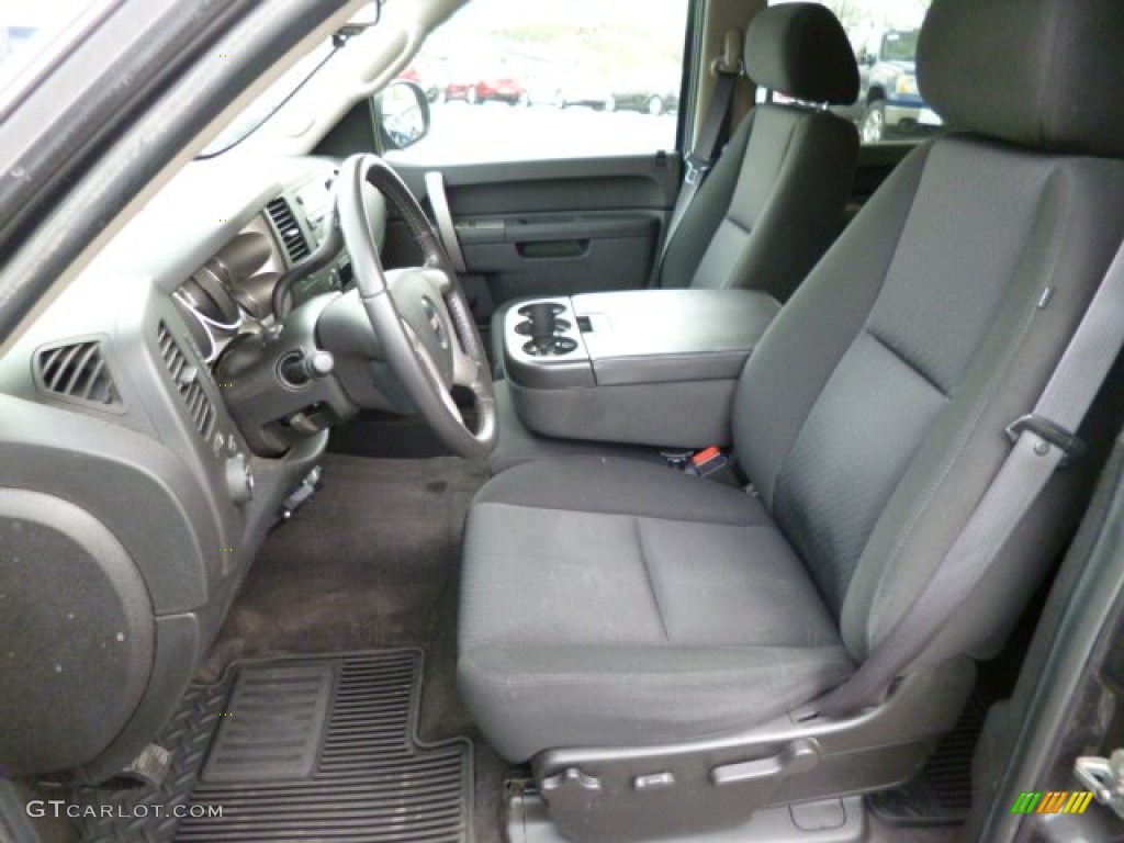 2010 Sierra 1500 SLE Crew Cab 4x4 - Storm Gray Metallic / Ebony photo #16