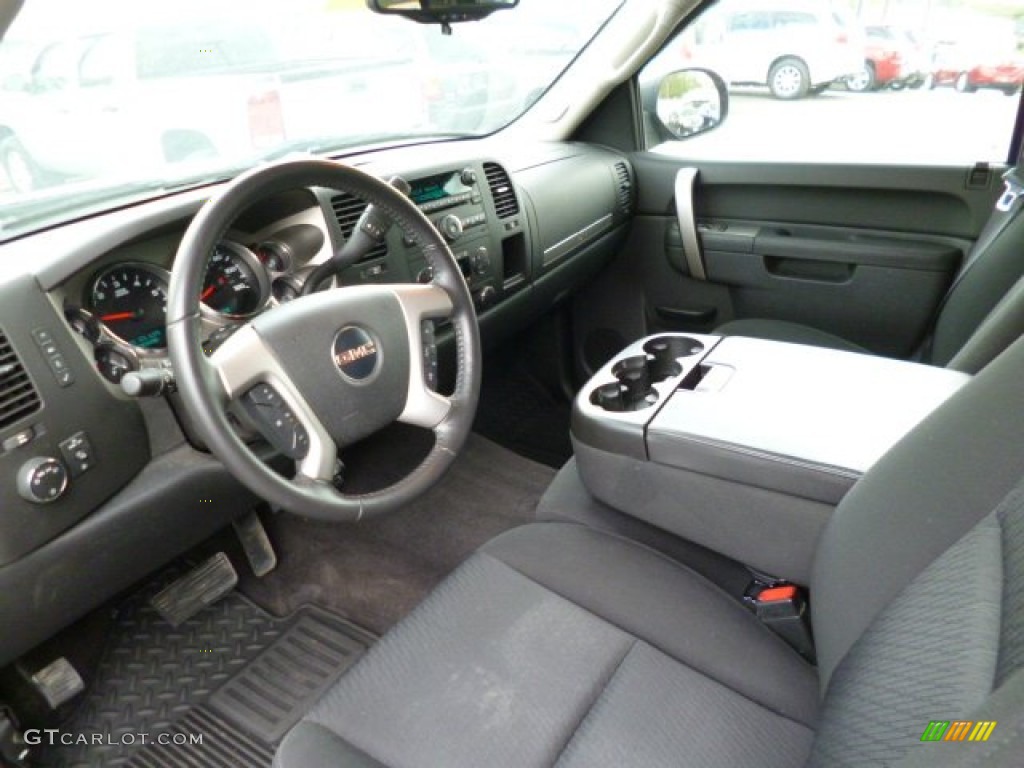 2010 Sierra 1500 SLE Crew Cab 4x4 - Storm Gray Metallic / Ebony photo #17