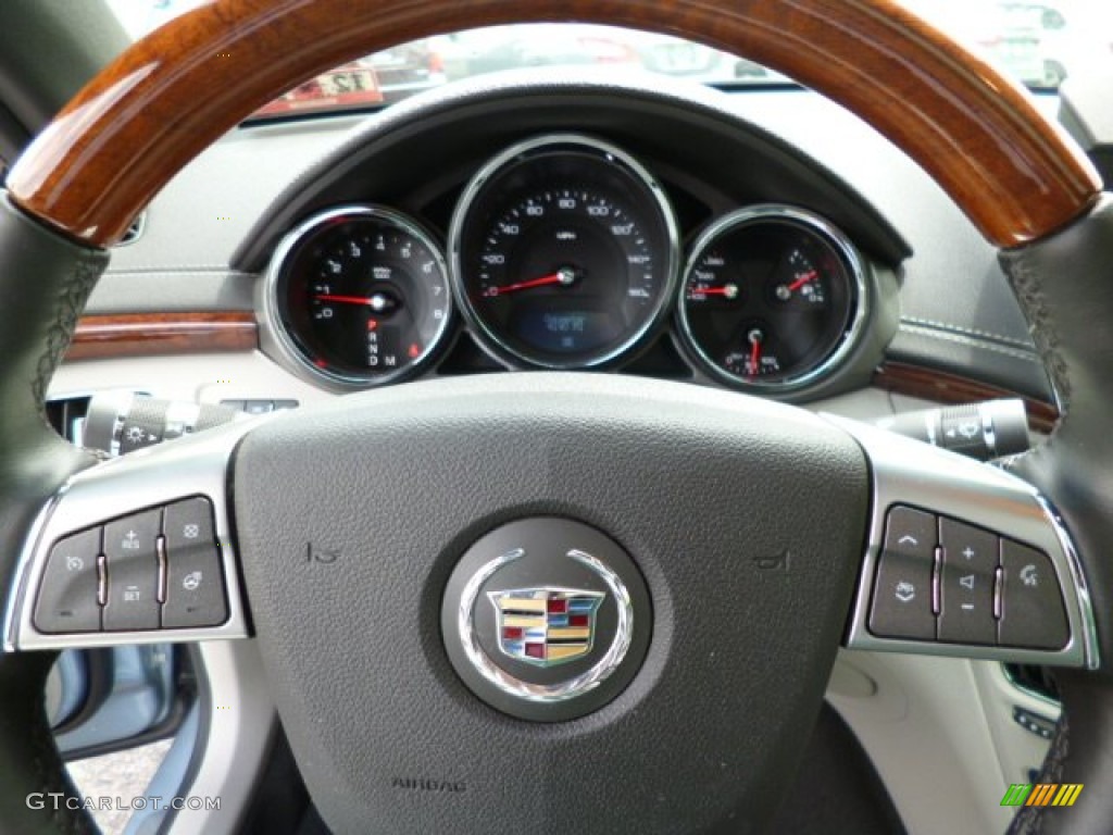 2013 Cadillac CTS 4 AWD Coupe Light Titanium/Ebony Steering Wheel Photo #80472875