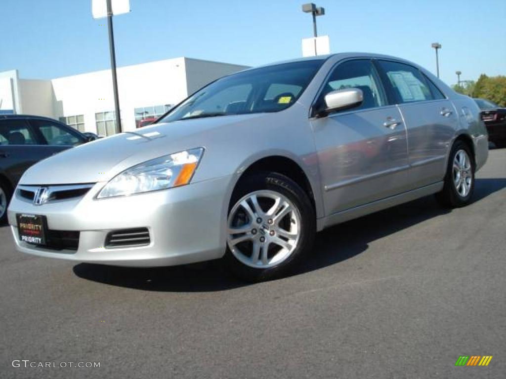 2006 Accord EX Sedan - Alabaster Silver Metallic / Black photo #1