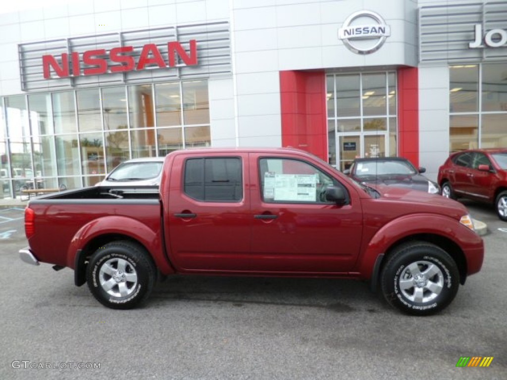 Cayenne Red 2013 Nissan Frontier SV V6 Crew Cab 4x4 Exterior Photo #80473455