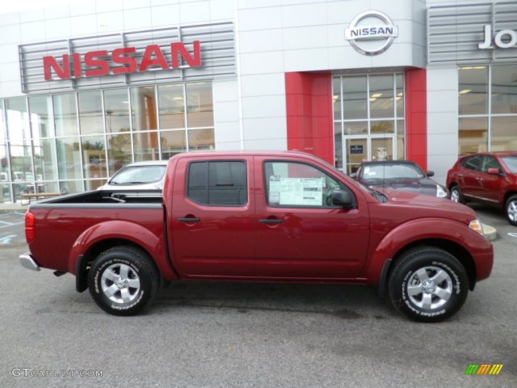 Cayenne Red 2013 Nissan Frontier SV V6 Crew Cab 4x4 Exterior Photo #80473455