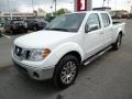 2013 Glacier White Nissan Frontier SL V6 Crew Cab 4x4  photo #3