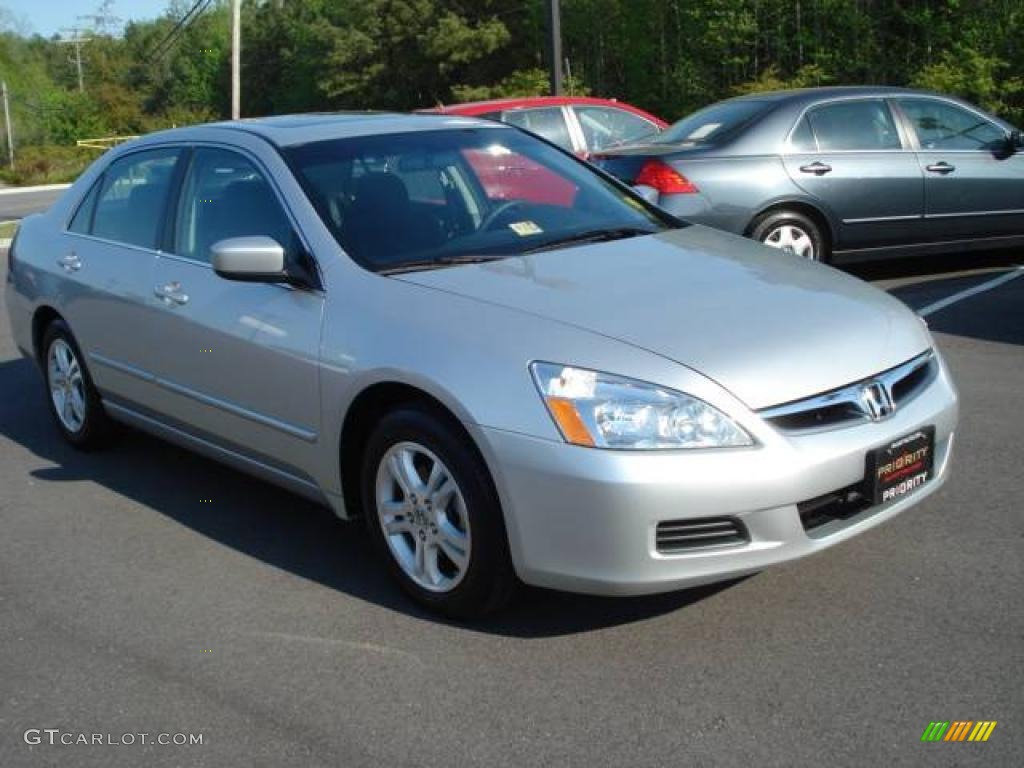 2006 Accord EX Sedan - Alabaster Silver Metallic / Black photo #6