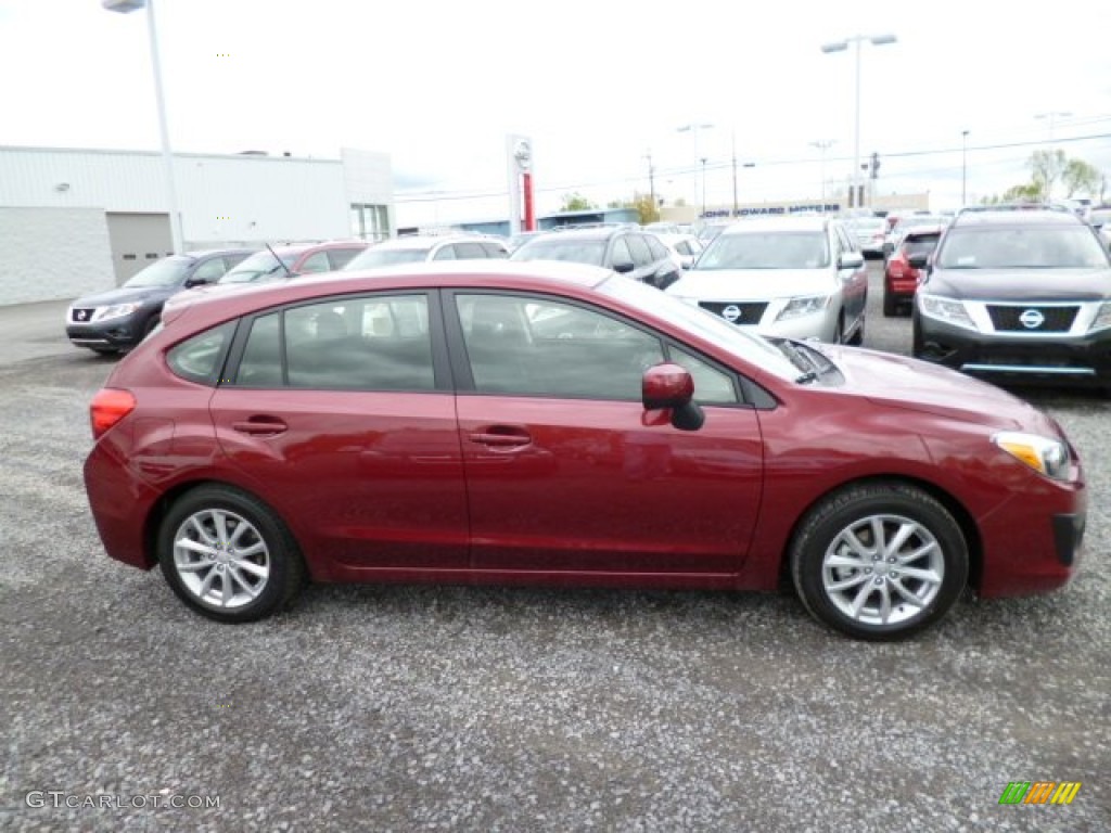 Camellia Red Pearl 2013 Subaru Impreza 2.0i Premium 5 Door Exterior Photo #80474819