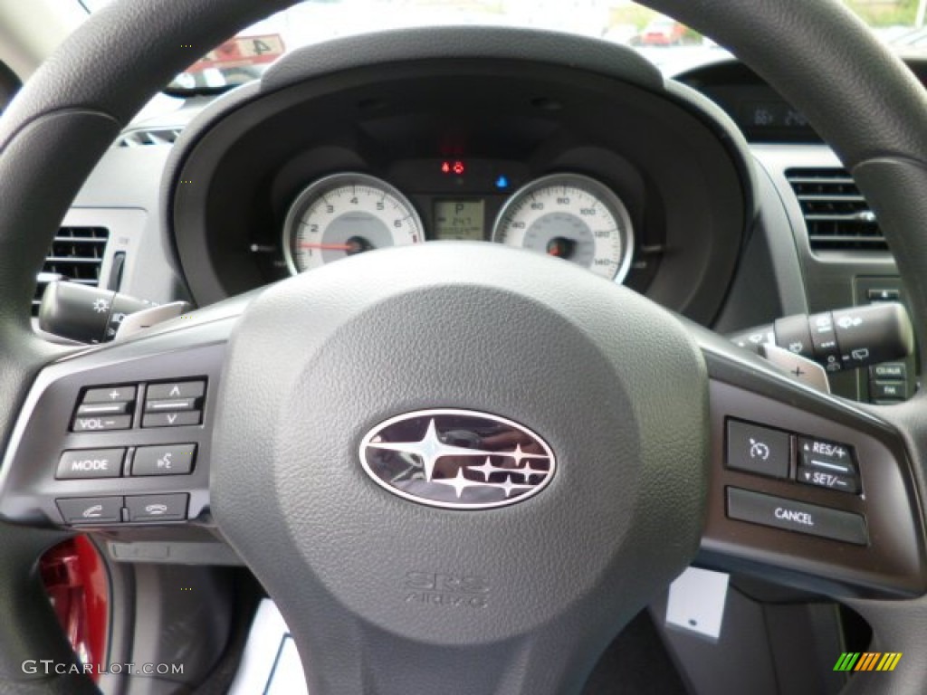 2013 Subaru Impreza 2.0i Premium 5 Door Black Steering Wheel Photo #80474976