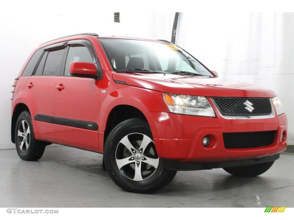 2006 Grand Vitara 4x4 - Racy Red / Black photo #5