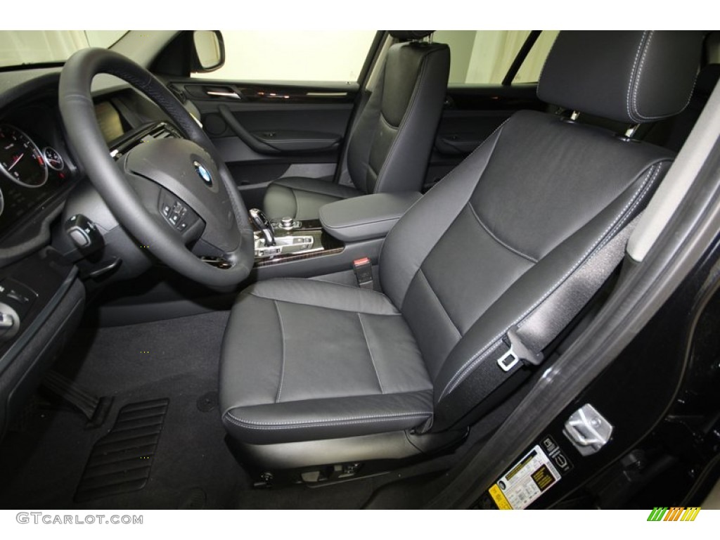 Black Interior 2014 BMW X3 xDrive28i Photo #80475353
