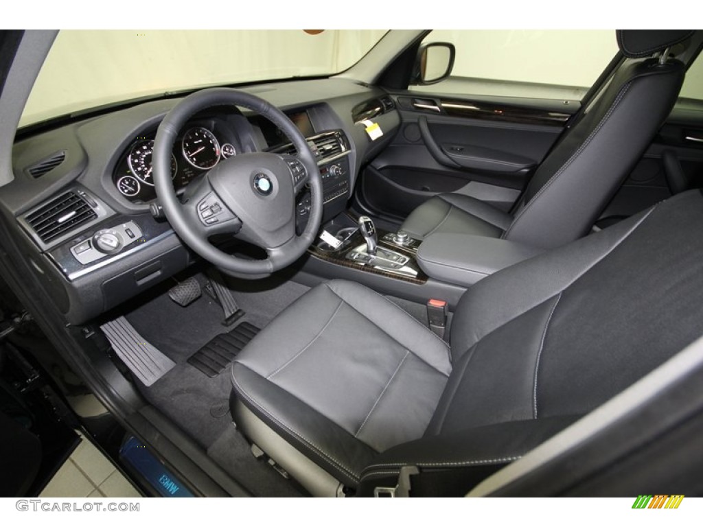 Black Interior 2014 BMW X3 xDrive28i Photo #80475482