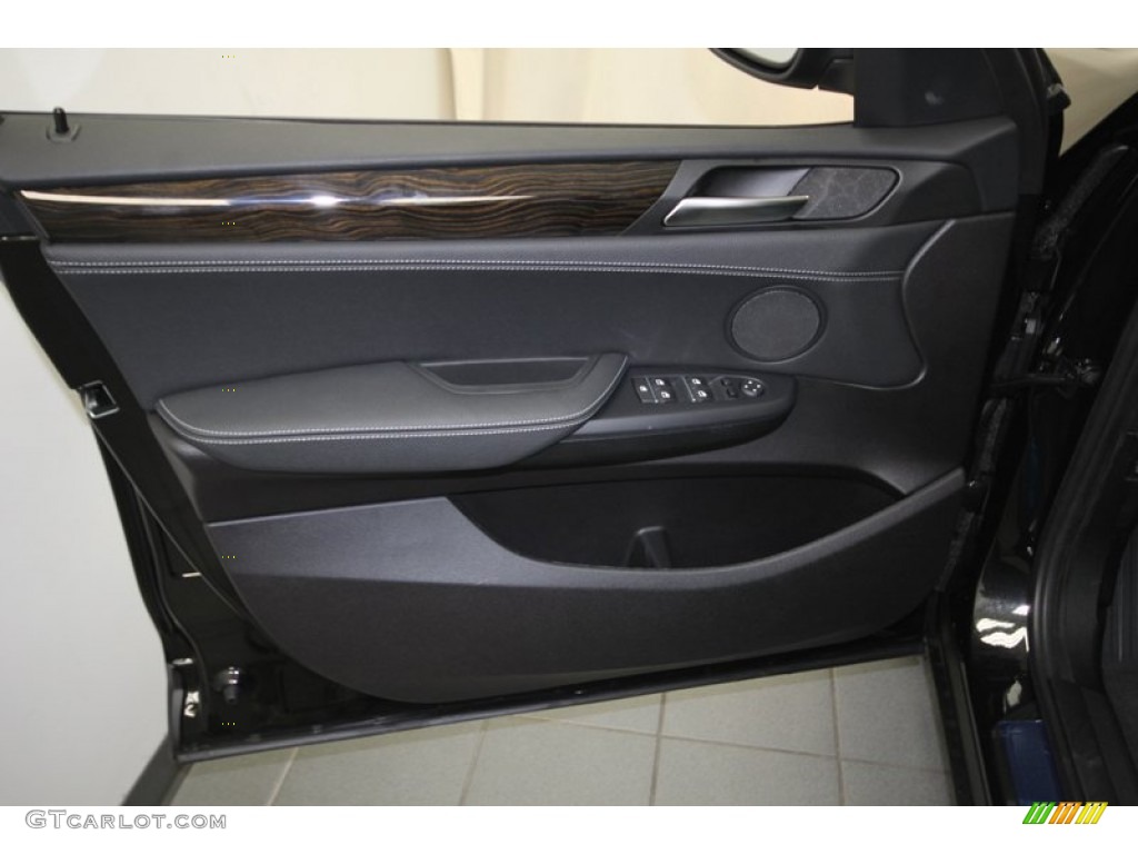 2014 BMW X3 xDrive28i Black Door Panel Photo #80475514