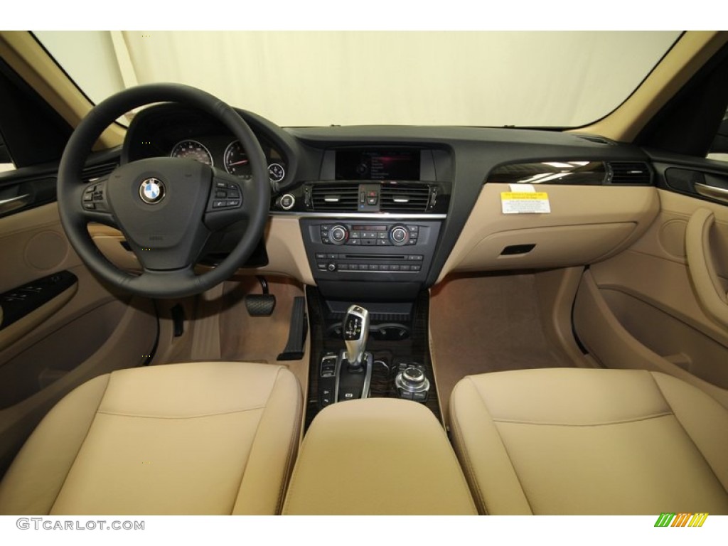 2014 BMW X3 xDrive28i Sand Beige Dashboard Photo #80475911