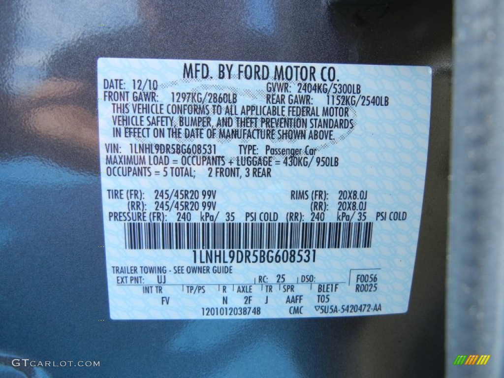 2011 MKS FWD - Sterling Gray Metallic / Cashmere photo #28